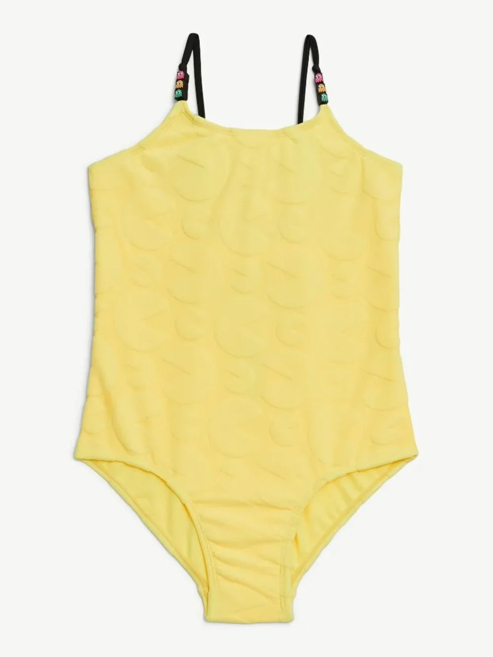 Justice Girls Pac-Man Terry One Piece Swimsuit Adjustable Straps Shelf Bra S & M